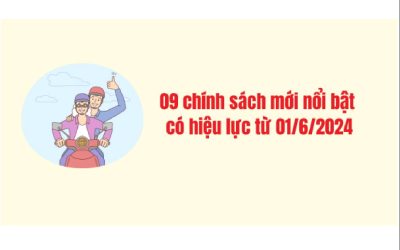 Các chính sách mới nổi bật có hiệu lực từ ngày 01/6/2024.