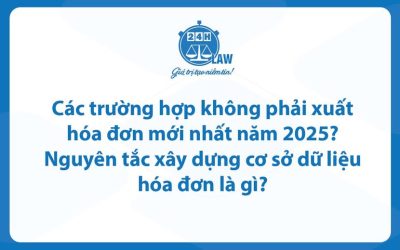 Các trường hợp không phải xuất hóa đơn mới nhất năm 2025? Nguyên tắc xây dựng cơ sở dữ liệu hóa đơn là gì?