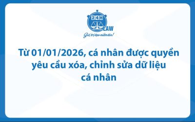 Từ 01/01/2026, cá nhân được quyền yêu cầu xóa, chỉnh sửa dữ liệu cá nhân.